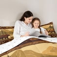 thumbnail image 5 of jejeloiu Wildlife Bear Deer Queen Comforter Set,Country Floral Flowers Bedding Sets,Beige Brown Bedding Comforter Set For Boys,Super Cozy Room Decor Reversible,3-Piece, 5 of 8