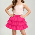 thumbnail image 5 of CHEEREAM Kids Short Skirts Y2k Puff Cute Multi Layered Ruffle Mini Skirt Girls Comfy Casual Leisure Outfit, 5 of 9