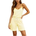 thumbnail image 3 of SROBPTY Womens Pajama Set Print Crew Neck Sleeveless Tops Sleepwear Shorts, 3 of 5