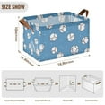 thumbnail image 7 of Yayeee Foldable Storage Basket for Shelves with Handles Set of 2 Waterproof Cloth Bins, Baseballs Pattern, 7 of 7