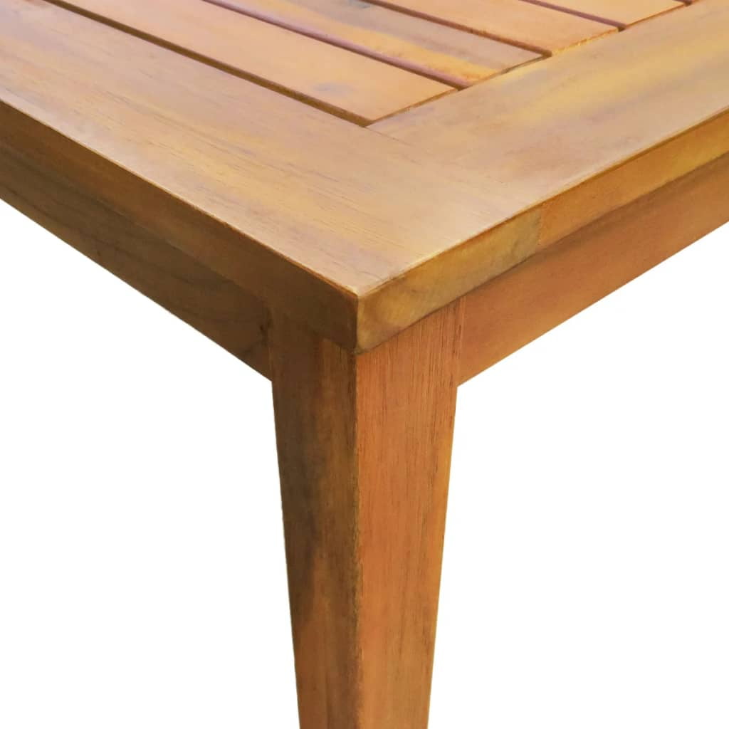Kepooman 5 Pcs Outdoor Wooden Dining Table Set with Umbrella Hole for Patio, Wood Color Kepooman 5 Pcs Outdoor Wooden Dining Table Set with Umbrella Hole for Patio, Wood Color