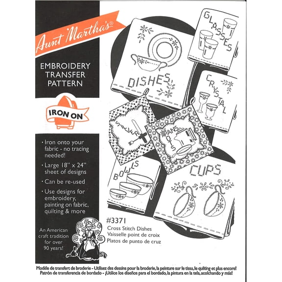 Aunt Martha's 7" x 0.1" Hot Iron Embroidery Transfer Paper