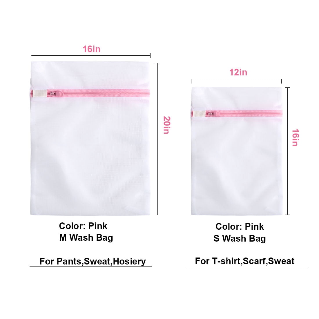 Unique Bargains Traveling Washing Bags Socks Underwear Clothes Net Mesh Bag Set
