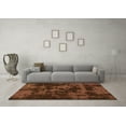 thumbnail image 3 of Ahgly Company Indoor Round Abstract Orange Modern Area Rugs, 5' Round, 3 of 4