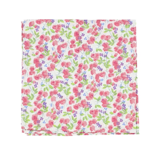 bar III Mens Floral Pattern Pocket Square, Pink, One Size