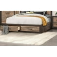 thumbnail image 3 of 3 Piece Bedroom Set Cal-King Size Platform Bed Drawers Two Nightstands Contemporary Style Two-Tone Finish Wooden Furniture, 3 of 5