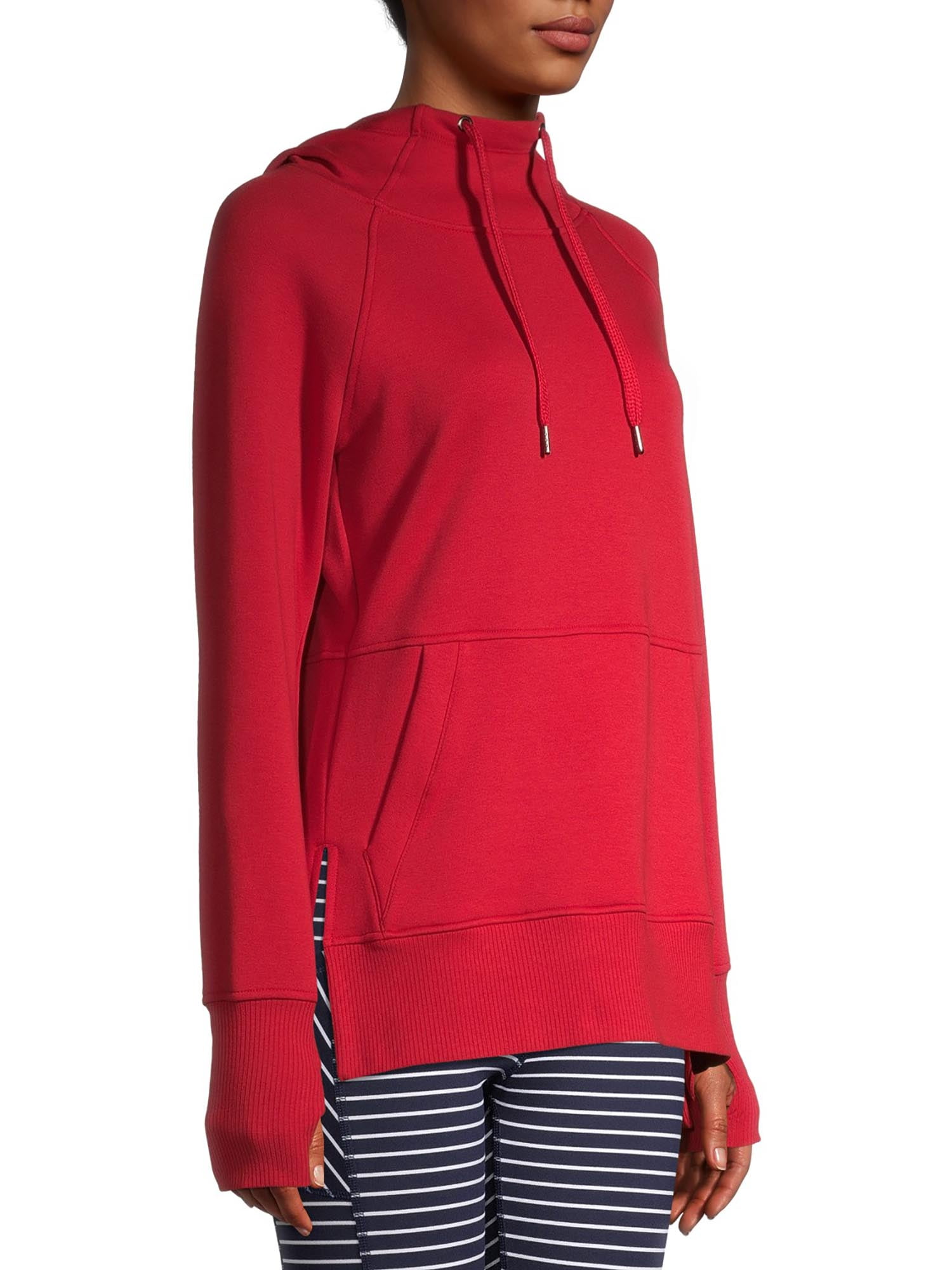 athletic works women's athleisure plush moletom com capuz