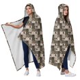 thumbnail image 2 of Wearable Blanket,Multicolor Bigfoot and Checkerboard Pattern Hooded Wearable Sherpa Blanket for Adults & Teens,Winter Poncho Shawl Wrap Cape Thick Warm,50"x60", 2 of 5