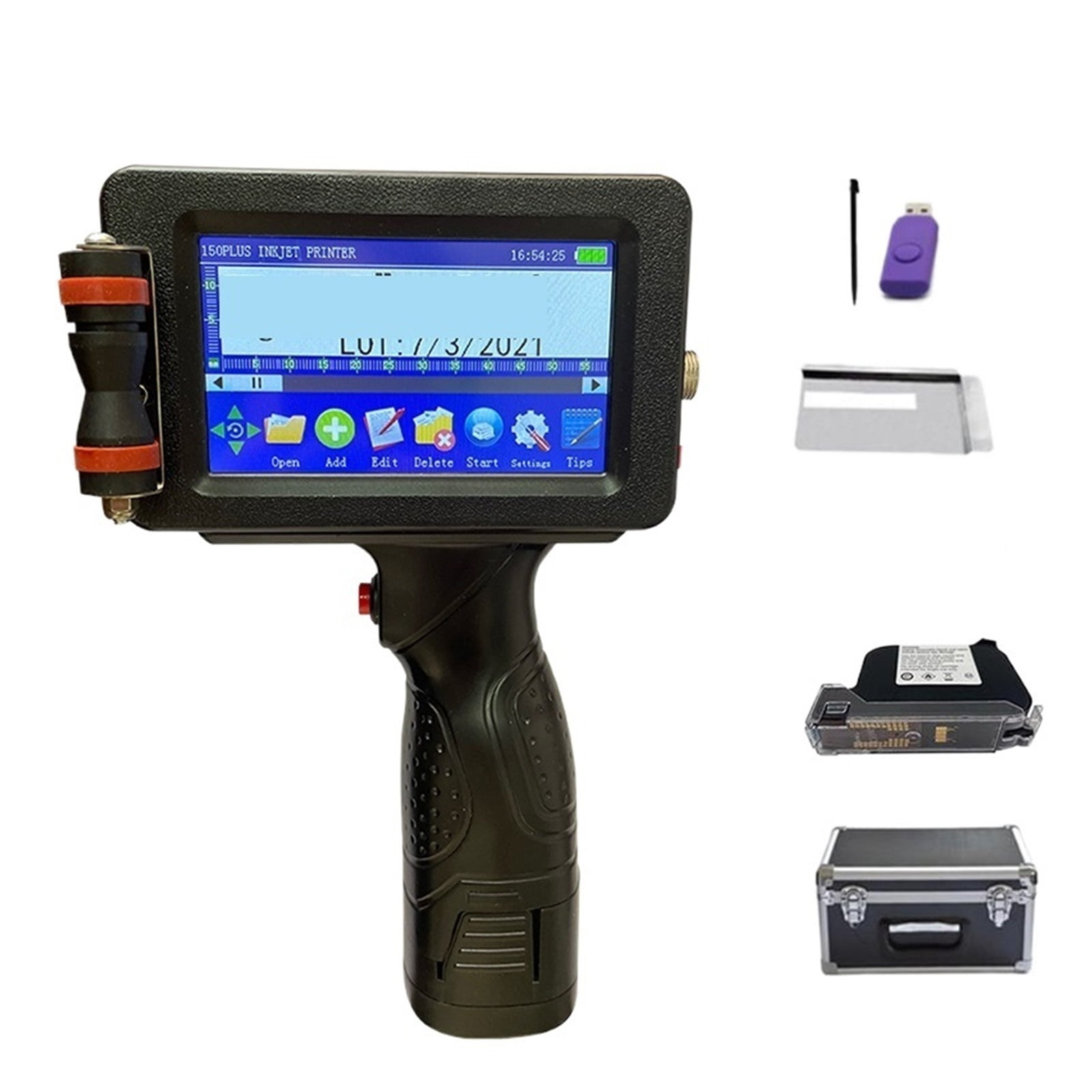 Printer Jet, 25 Languages 12.7mm Smart Printer, Variable QR Strip Batch Code Numbering Logo Label Handheld Thermal Inkjet Printer
--------
,Fast Printing