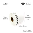 thumbnail image 3 of 10 ROLLOS PARA ETIQUETAS 62 MM X 30 MTS BROTHER DK2205, 3 of 7