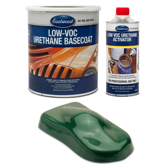Eastwood 4:1 Spruce Green Metallic 2K Basecoat and Activator Automotive Spray Paint Kit Makes 5 Sprayable Quarts