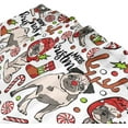 thumbnail image 3 of Coolnut Pug Dog On Christmas Bath Shower Curtain Liners 72x72in 100% Polyester Waterproof with Curtain Hook, 3 of 6