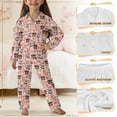 thumbnail image 6 of Yuyamidu Cute Dog Button Pajama for Kids Girls Dog Paw Pajamas Shirt & Pants Set with Pockets 2 Pack Lounge Wear Pink Notch Collar Sleepwear Pjs Size 11-12, 6 of 7