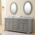 thumbnail image 2 of Water Creation DERBY72W 72 in. Pure White Double Sink Bathroom Vanity - Derby Collection - Chrome, 2 of 10
