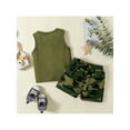 thumbnail image 3 of Baby Boys Vest and Shorts Set Fashion Letter Sleeveless Tops and Animal/Camouflage Short Pants Outfits, 3 of 9