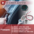 thumbnail image 2 of Cableado del Zócalo de Luz de Marcador para Nissan 350Z 03-06 No.2625070F00 Conector de Pigtail de Bombilla ​Conector Pre-Cableado, 2 of 7