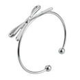thumbnail image 2 of EHJRE Cute Bow-knot Bowknot Bracelet Women Girl Luxury Cuff Bangle Birthday Gifts Silver, 2 of 8