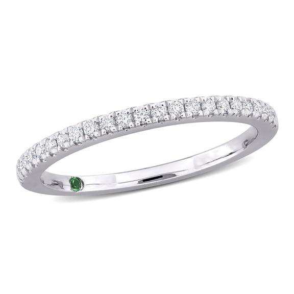 Created Forever Women's 1/5ct TW Lab Grown Diamond 14k White Gold Wedding Band