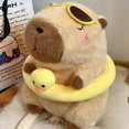 thumbnail image 4 of 30 cm Plush Capybara Toy lindo Capybara juguete para niñas para niños (anillo de natación de pato amarillo), 4 of 8
