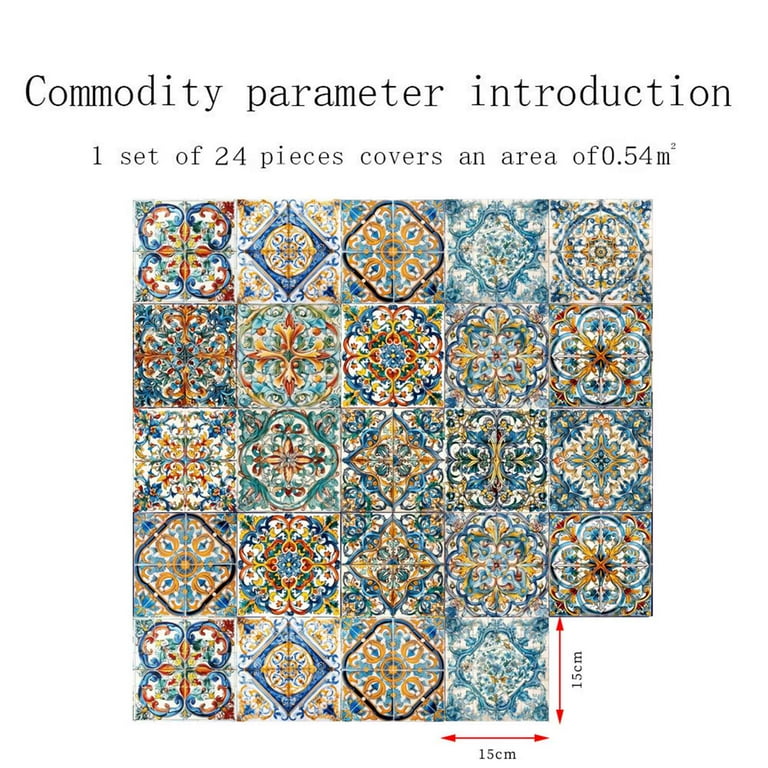 Gilding Mosaic Effect Wall Tile Transfers Sticker, Peel & Stick Self-Adhesive Tile Decals For Bathroom Kitchen Backsplash Decor, 8x8inch(20x20cm), 10Pcs, Green Hexagon