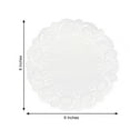 Efavormart 100 Pack Round White Paper Doilies, Food Grade Lace Paper Placemats 8"