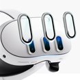 thumbnail image 1 of Protector de lente cámara para Oculus Meta Quest 3, vidrio templado fino 9H, marco aleación, antiarañazos, compatible con fundas, alta definición, color plateado, 1 of 7