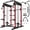 Red Smith Machine, variant on ALLVIATE Power Cage Rack, 2000LBS Squat Rack with with Cable Crossover System&LAT Pull Down System, Multi-Function Workout Cage for Home&Garage Gym, Black