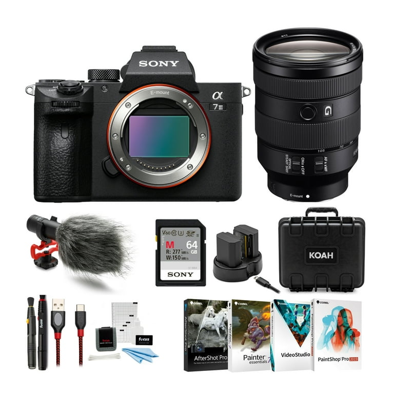Sony a7 III Full Frame Mirrorless Camera with 24-105mm f/4 G OSS Lens  Bundle 