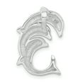thumbnail image 3 of Sterling Silver Stellux Crystal Triple Dolphin Slide Pendant QP2477, 3 of 4