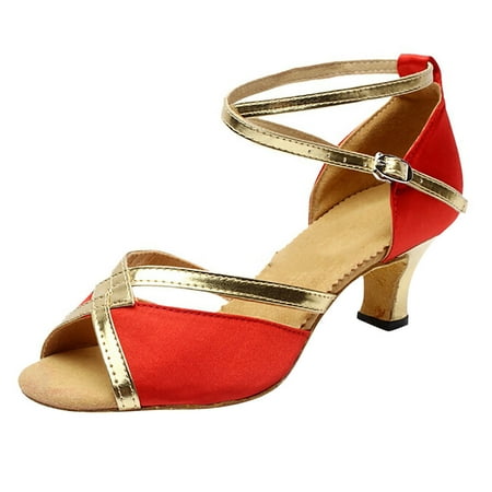 

Women s Color Fashion Rumba Waltz Prom Ballroom Latin Dance Shoes Sandals