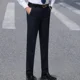 thumbnail image 3 of Pantalones de traje para hombre, holgados, con tirantes, para uso social, ajustados, elásticos, para negocios, para hombre, con cinturón, 3 of 5