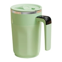 Temperature Magnetic Stirring Cup | Automatic Mixing for Coffee & Milkshakes | Portable Electric Travel Mug with Digital Display