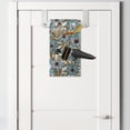 thumbnail image 2 of Floral Hanging Pocket Organizer, Continuous Flowers Pattern Vintage Look Calm Tones Illustration, Printed Polyester Storage Bag with Pockets, 9" x 16", Pale Teal Pale Brown, 2 of 2