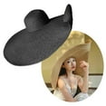 thumbnail image 5 of Beach Hat, Floppy Wide Brim Hat, Roll Up , Black, 5 of 7