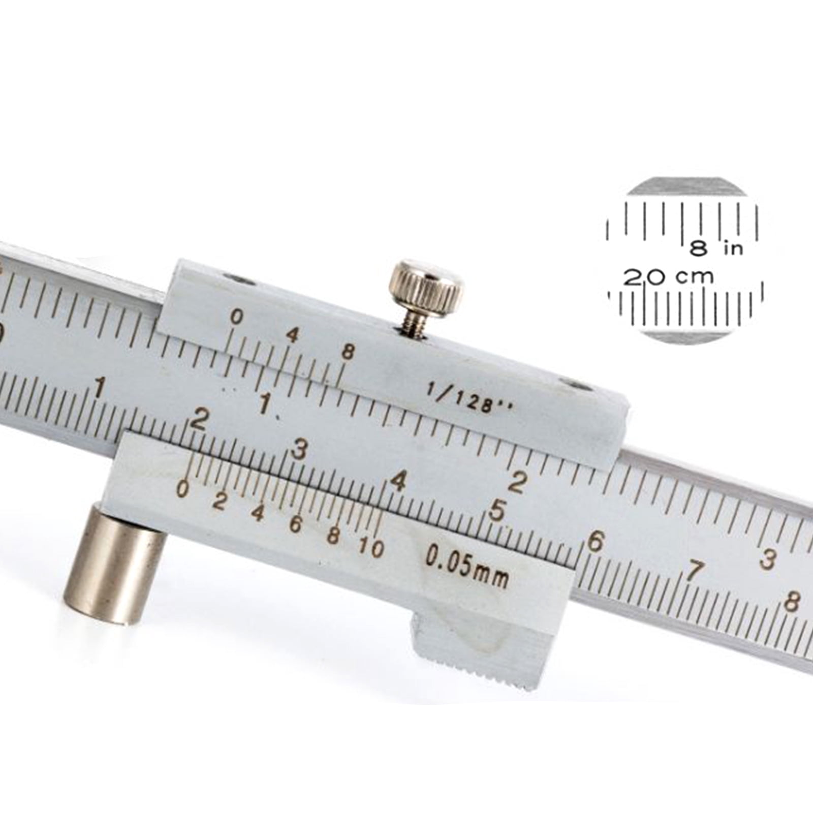 BIBABLYKE Metal Verniers Calipers 8in 200mm Stainless Steel with Engraveds Scale for Scribing Iron Wood and Other Surfaces