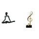 thumbnail image 1 of Escultura de nota musical con un pensador abstracto creativo, figura decorativa única de resina para mesa, adorno para entrada, dormitorio, escritorio, 1 of 8