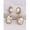 Champagne, variant on Rose Red + Fluorescent Powder Earrings With Oval Faceted Orange Stones And