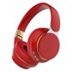 thumbnail image 1 of Tholdsy Auriculares Auriculares compatibles con Bluetooth con micrófono Tarjeta de soporte de control de botón de música de viaje portátil Cables de audio/vídeo rojo, 1 of 6