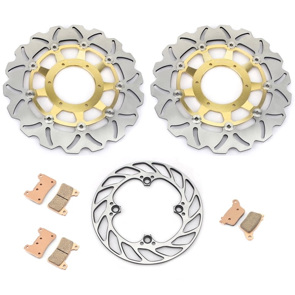 CBR600RR 2007-2016 Full Set Brake Rotors Discs   Pads For Honda 2008 2009 2010 2011 2012 2013 2014 2015