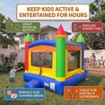 thumbnail image 6 of Pogo Crossover Inflatable Bounce House with Blower, Classic Rainbow Kids Jumper, 6 of 8
