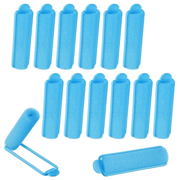 Foam Curlers Sponge Hair Rollers Yahome 14 Pcs 2.7 In No Heat Foam Rollers Hair Soft Sleeping Hair Curlers for Hairs Styling Long Short Hairs Ladies Children (Blue)