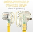 thumbnail image 5 of TOOLIOM 30 Amp Generator Extension Cord, NEMA TT-30P/TT-30R RV Extension Cord, 125V 3750W 10/3 AWG STW Generator Cord with LED Indicator Grip Handle for Generator RV Trailer Campers, UL Listed (50FT), 5 of 8
