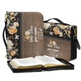 thumbnail image 3 of FOR U DESIGNS Butterfly Floral Bible Case with Shoulder Strap Bible Bags for Women Organizer PU Leather Lightweight Sturdy Bible Carrier with Handle Size L Bible Book Carrying Case, 3 of 7