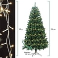 thumbnail image 3 of Árbol de Navidad Sky Green Pino Artificial 1.80M Frondoso Verde Guirnalda de 250 Luces LED 23M, 3 of 5