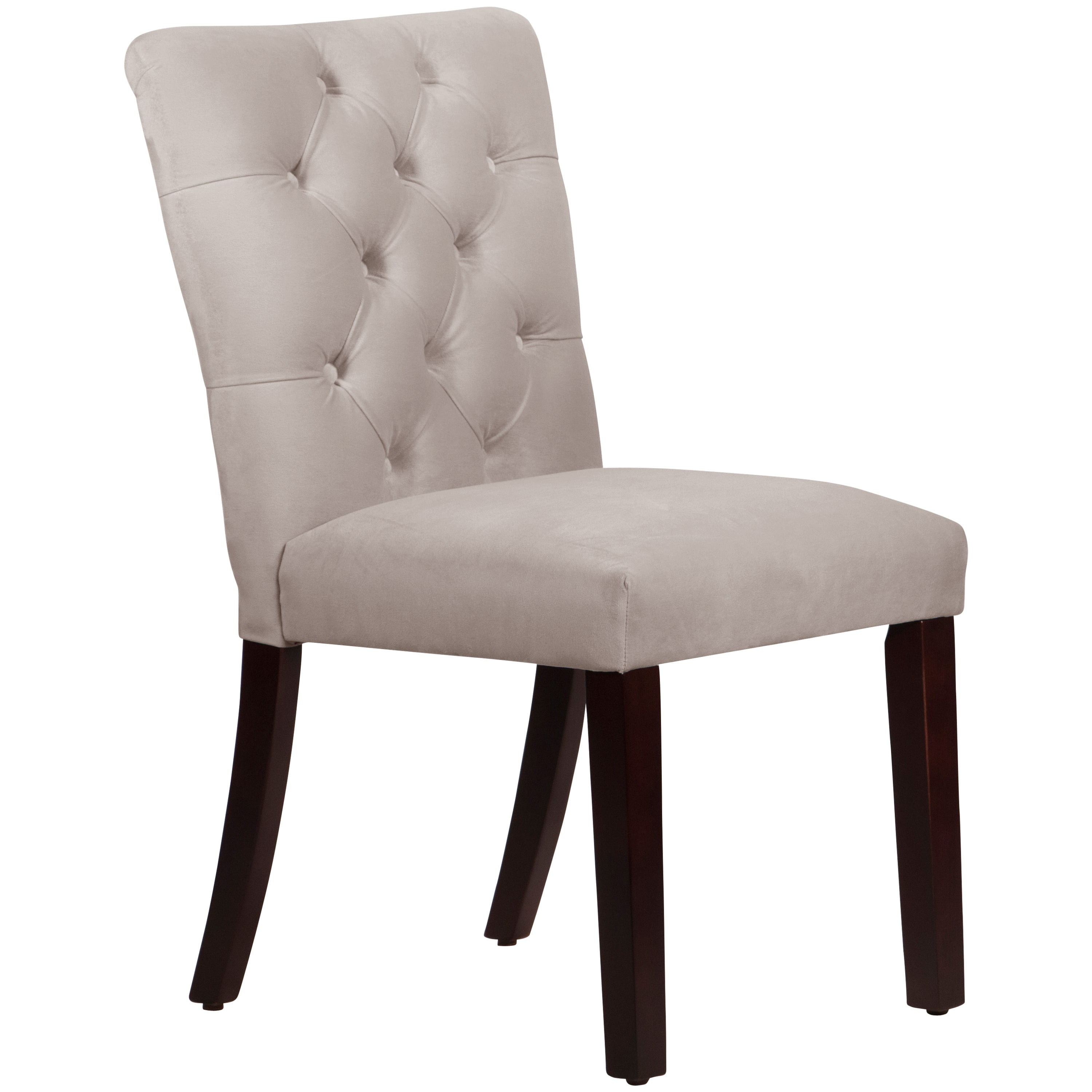 Skyline Furniture Made to Order Tufted Mor Dining Chair in Velvet Light