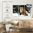 thumbnail image 5 of Elephant Stock Winter Red Fox Wall Art - Horizontal Multi Panel Canvas - Living Room Wall Decor - Animal Multi Panel - Brown And Orange Decor - 74" x 48", 5 of 8