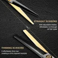 thumbnail image 4 of Set De 2 Tijeras Para Cortar Cabello Negro, 4 of 6