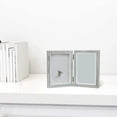 thumbnail image 4 of Double Picture Frame 4X6in Rustic Grey Photo Frames Wooden Hinged Folding,Wedding Gifts,Mother's Father's Day Present, 4 of 7