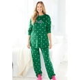 thumbnail image 6 of Dreams & Co. Plus Size  Velour Pajama With Free Fuzzy Socks, 6 of 6