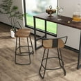 thumbnail image 6 of Andeworld 30" Bar Stools Set of 2 Swivel Counter Height Stools with Backrests Indurstrial Metal Bar Stools, 6 of 9